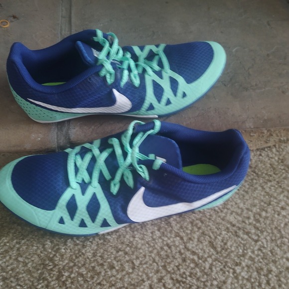 Nike Other - Nike Zoom Rival M 8 Track Spikes Blue Mint Mens 12 Running Shoes 806559-413